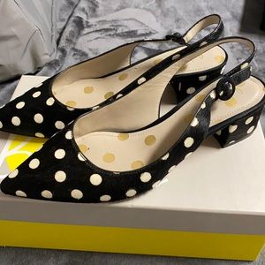 Boden calf hair sling back shoes